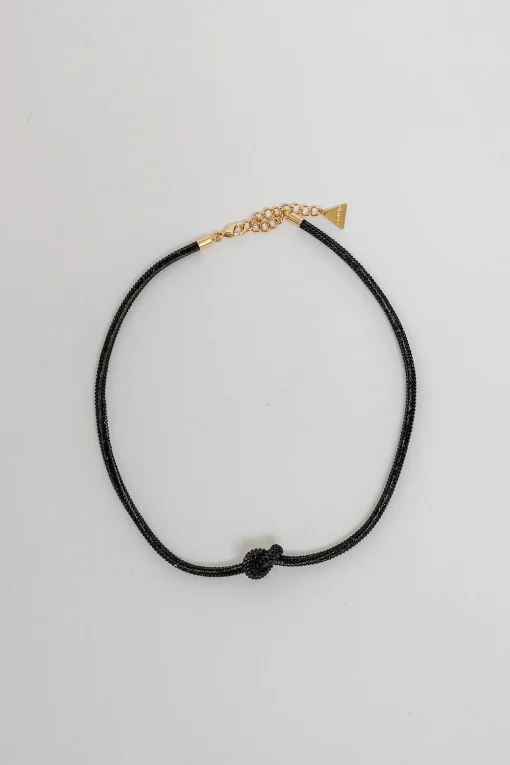 Carrie Thin Necklace Black