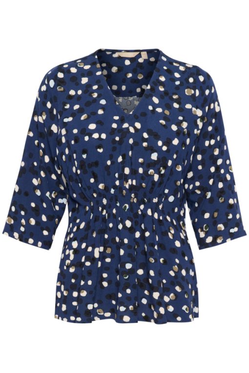 Brandy Andrea Blouse - Blue dots