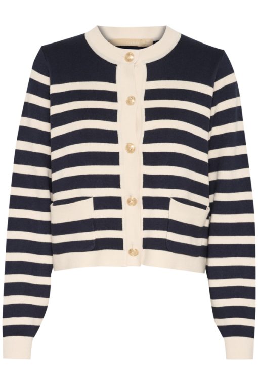 Aio Annemarie Cardigan - Blue/white