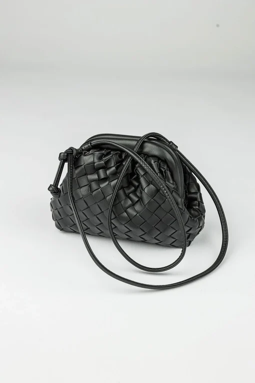 Dumpling Bag Braided Black