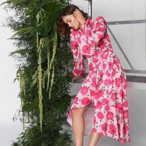Laracras Dress - Pink Rosette