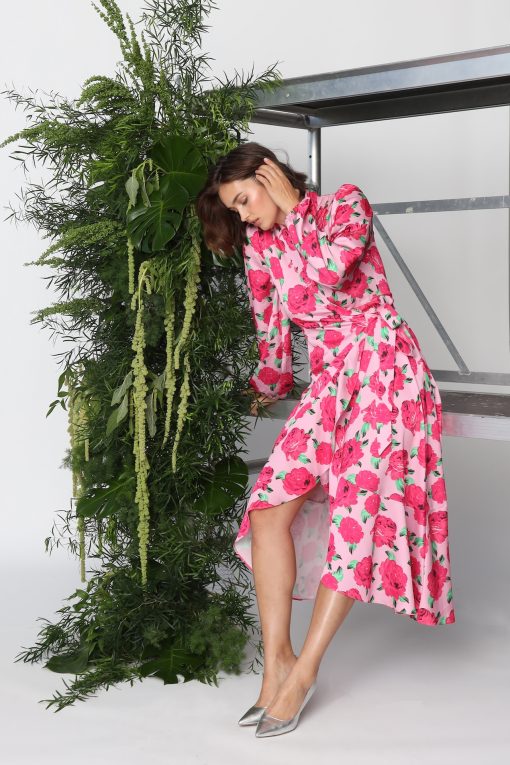 Laracras Dress - Pink Rosette