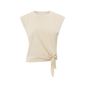 Sleeveless top with knot detail-Summer sand