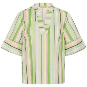 Mola Shirt -Green Stripe