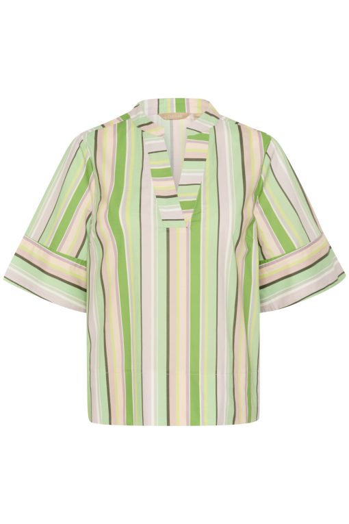 Mola Shirt -Green Stripe