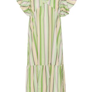 Mola Dress -Green Stripe