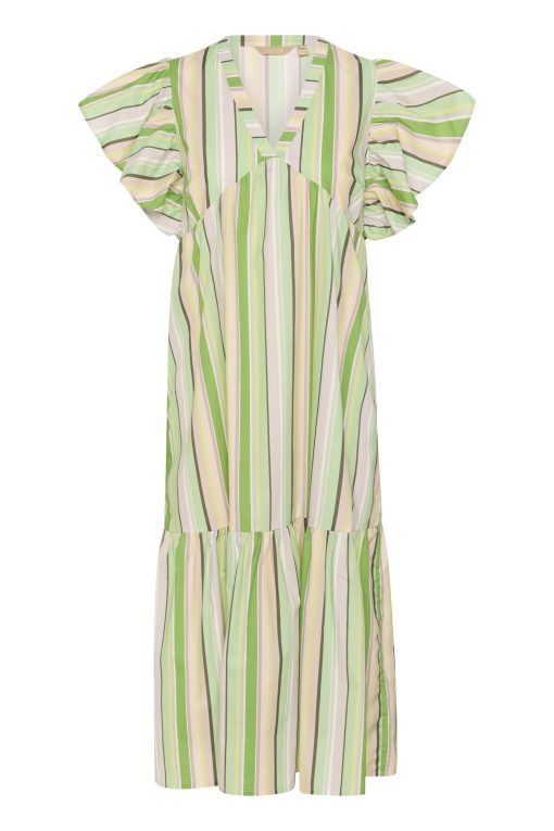 Mola Dress -Green Stripe