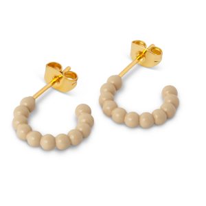 Color Ball Hoops Small pair - Buttercream