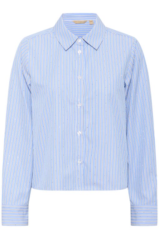 Daimi Short Shirt -Blue white Stripe