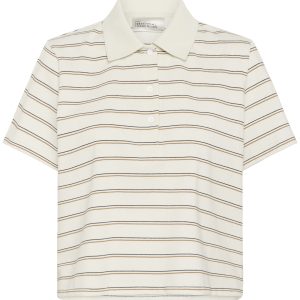 Anna Polo Tee - Snow White Strip