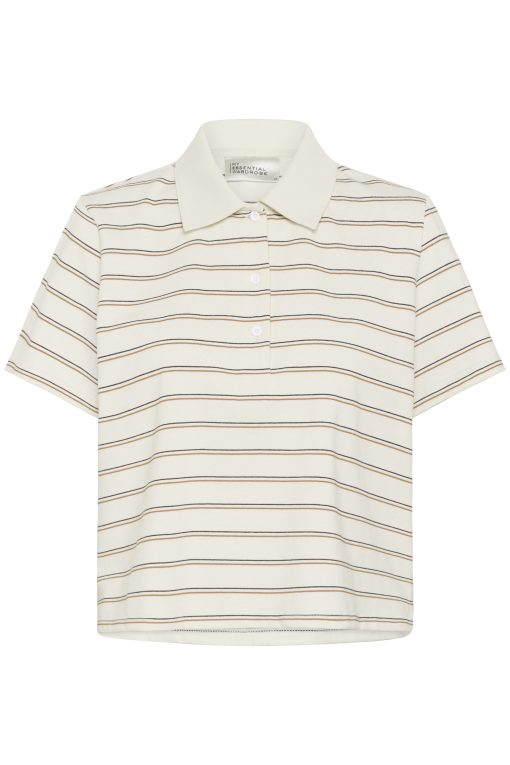 Anna Polo Tee - Snow White Strip