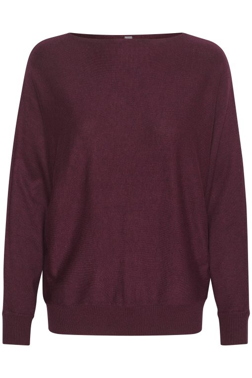 Annemarie Batwing Jumper - Winetasting Melange