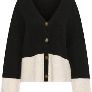 Nicky Kimmy Cardigan - Black/Whitecap