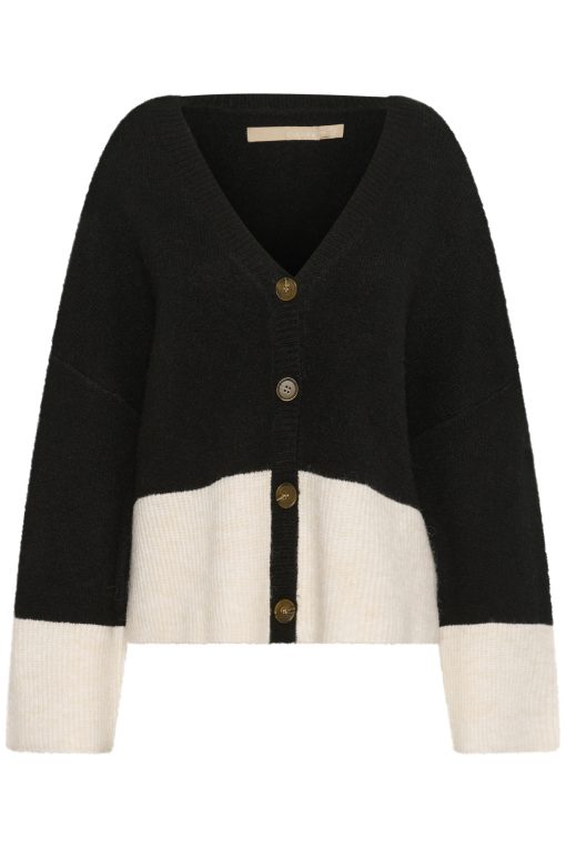 Nicky Kimmy Cardigan - Black/Whitecap