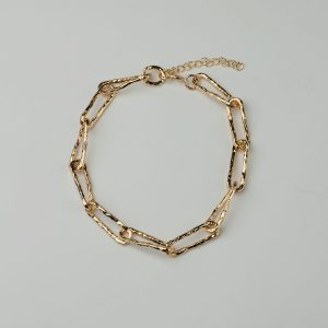 HAMMERED NECKLACE-Gold