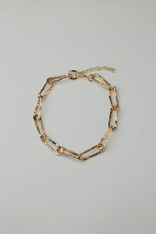 HAMMERED NECKLACE-Gold