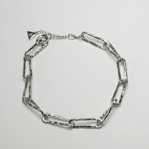 HAMMERED NECKLACE-Silver