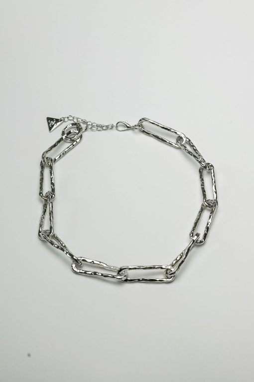 HAMMERED NECKLACE-Silver
