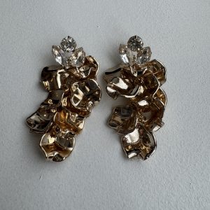 LEAF STONE EARINGS - Gold