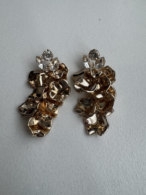 LEAF STONE EARINGS - Gold