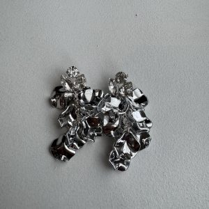 LEAF STONE EARINGS Silver