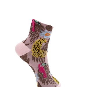 elke animal sock - dust rose