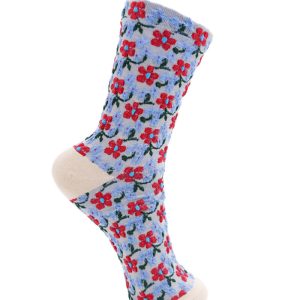 luana flower sock - khaki multi