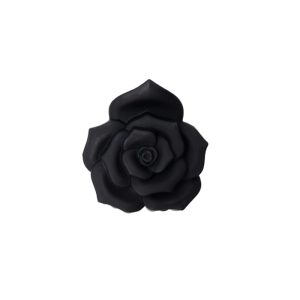 flower matt hair claw - black