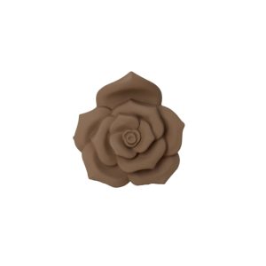 flower matt hair claw - brown