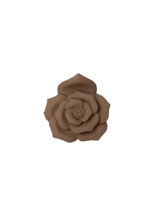 flower matt hair claw - brown