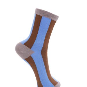 yesenia sock - blue/brown