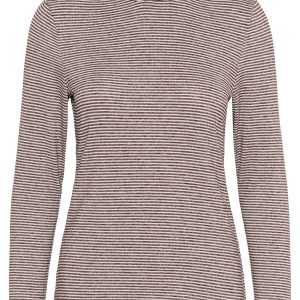 Alexandra Jersey Rollneck - Bordeaux/Whitecap