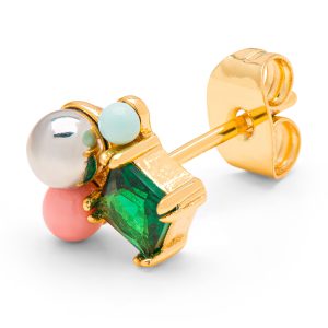 Bouquet Green Bling earring 1 pcs