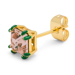 Gala Crystal Bling earring 1 pcs- Vintage Rose/Green