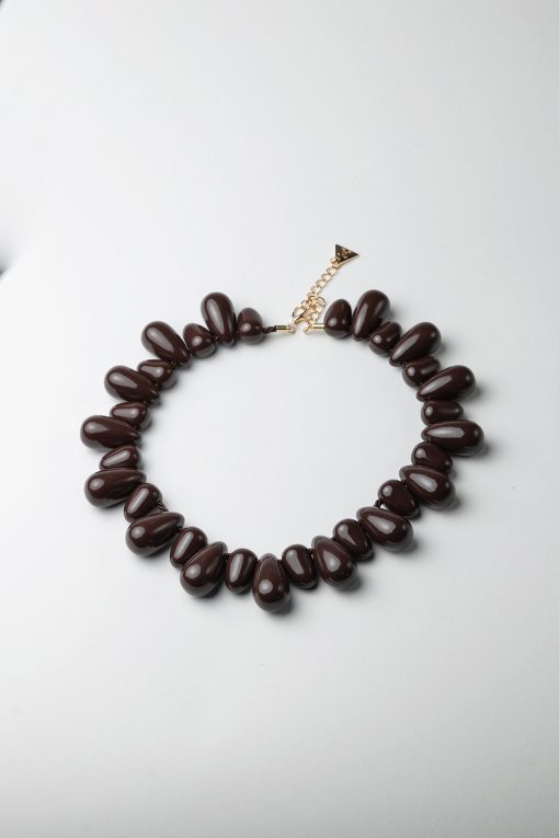 Zina Big Necklace Color- Brown