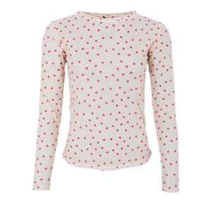 BCANNIE MESH BLOUSE- RED DOT S/M