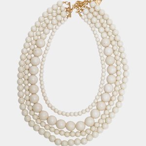 ALMA PEARL NECKLACE-Bone