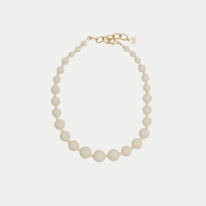 BIG BEAD NECKLACE-Creme