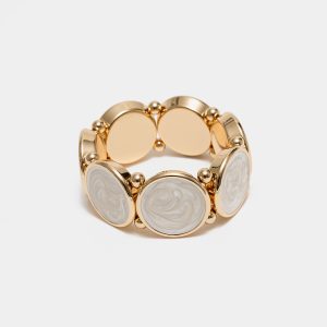 AVA PEARL ELASTIC BRACELET-Pearl White