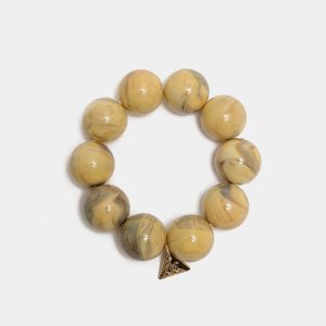 BOLD PEARL BRACELET-Butter Yellow
