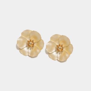 FLOWER SMALL EARRINGS-Soft Yellow