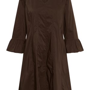 David Antoinette Short Dress - Coffee Bean