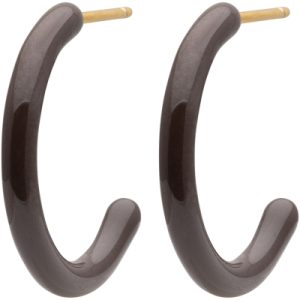 Color Hoops Medium Pair-Cocoa Powder