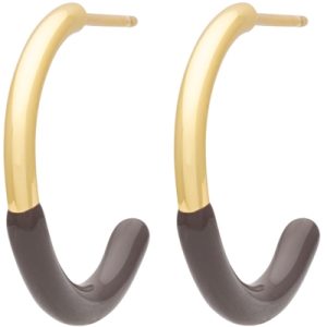 Color Hoops Half Dip Medium Pair-Cocoa Powder