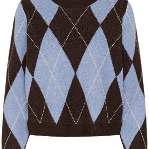 Argyle Pullover-Brown/Blue Argy