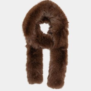 ANAIS LONG SCARF-Brown
