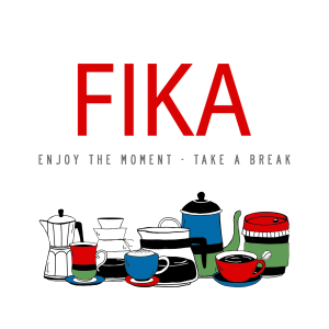 Fika retro red dishcloth