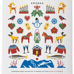Sweden Winter Traditions dishcloth