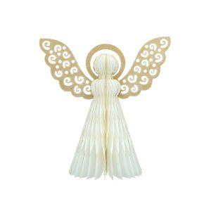 Paper angel with golden die-cut wings-10