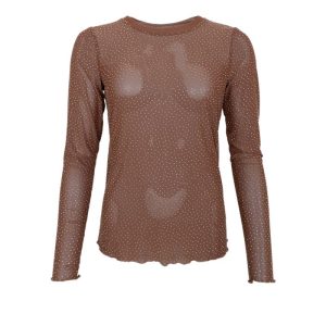 BCALEXIS BLOUSE W/STONES - Nougat
